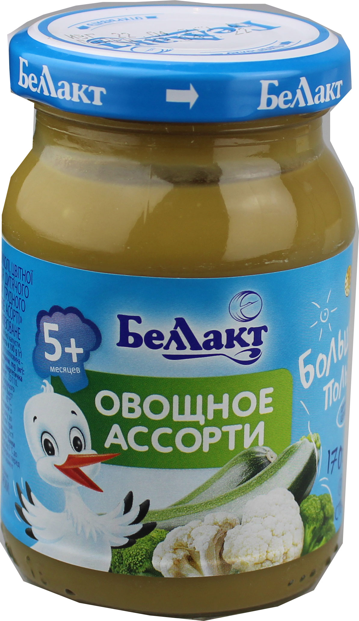 Пюре овощное из капусты броколли,цв.капусты и кабачков 170г