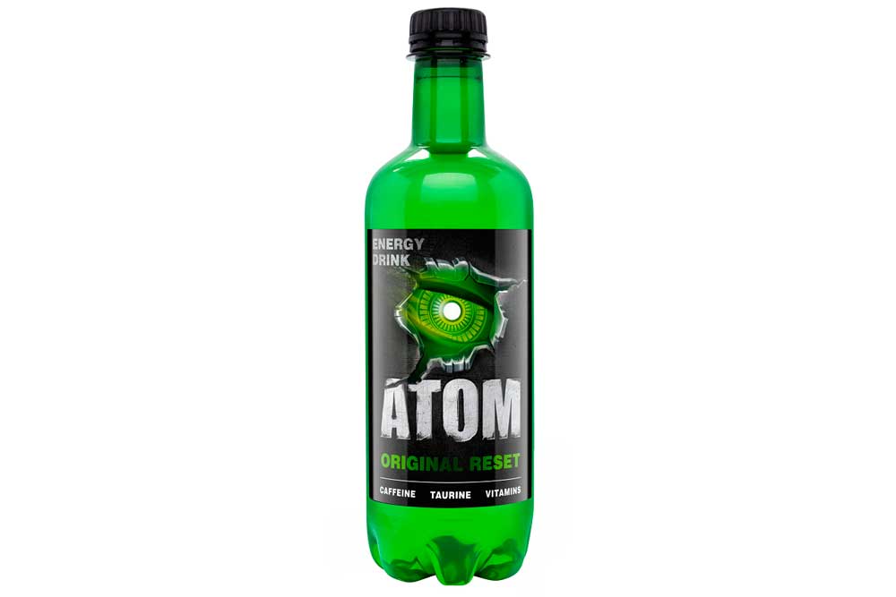 Напиток б/а Атом Ориджинал газированный ароматизированный энергетический 0,5 л