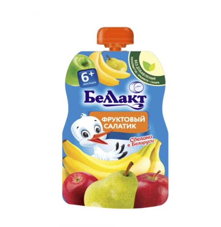 Пюре Беллакт из банана,груш и яблок для детского питания 90г