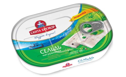 Сельдь атлантическая филе натуральная с добавлением масла 190г