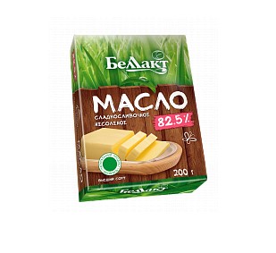 Масло сладкосливочное несоленое 82,5% фольга 200г