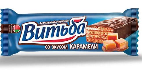 Батончик вафельный Витьба со вкусом карамели 35г