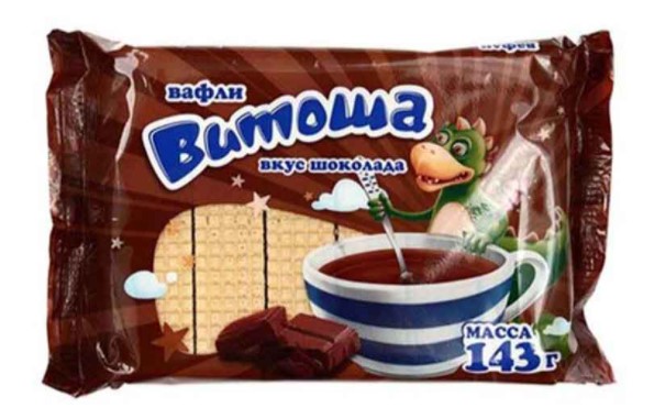 Вафли Витоша вкус шоколада п/п 143г