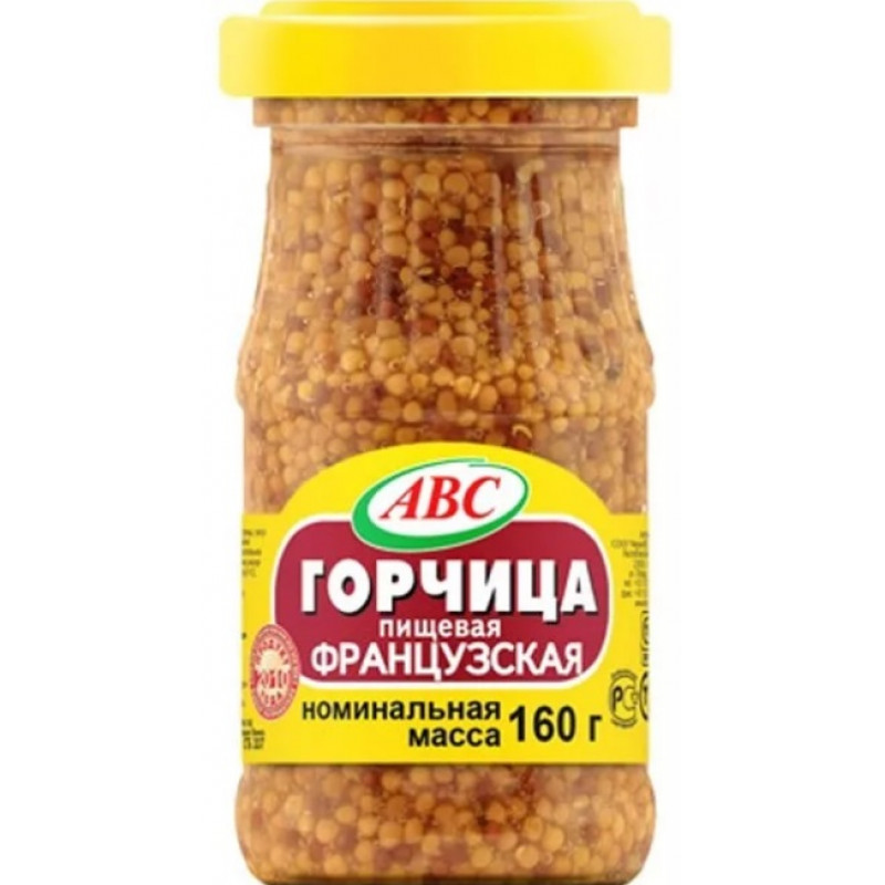 Горчица АВС Французская ст/бан 160г