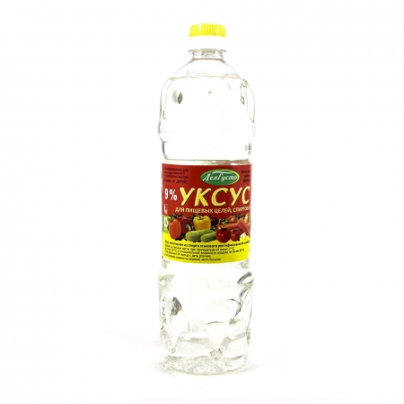 Уксус спиртовой столовый 9% 1л
