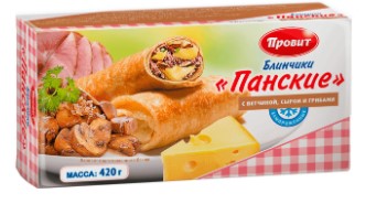 Блинчики Панские с ветчиной сыром грибами 420г