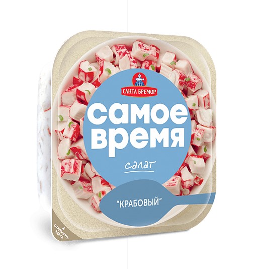 Салат Крабовый (имитация из мяса крабового) 150г
