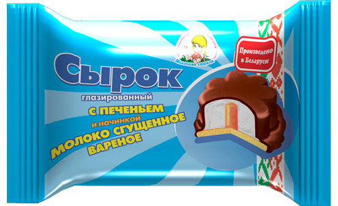 Сырок глаз. "Молочная страна" с печеньем и нач. молоко сгущ. вареное 20% 40г