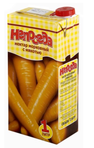 Нектар для детского питания Непоседа морковный с мякотью 1л