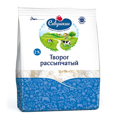 Творог Савушкин п/пакет 2% 350г