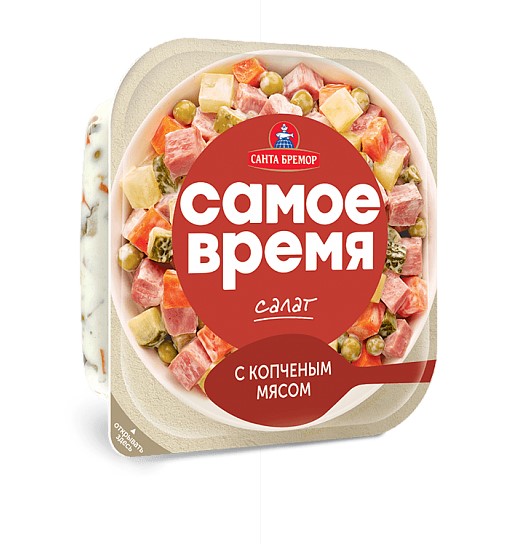 Салат с копченым мясом 150г