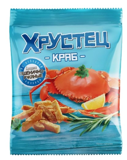 Сухарь Хрустец со вкусом краба 80г