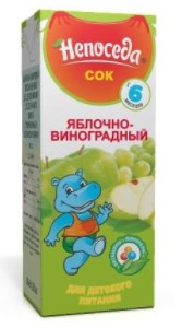 Сок для дет/пит Непоседа яблочно-виноградный 200мл