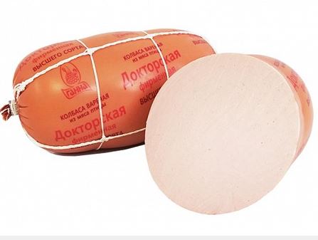 Колбаса вареная Докторская фирменная в/с 550г