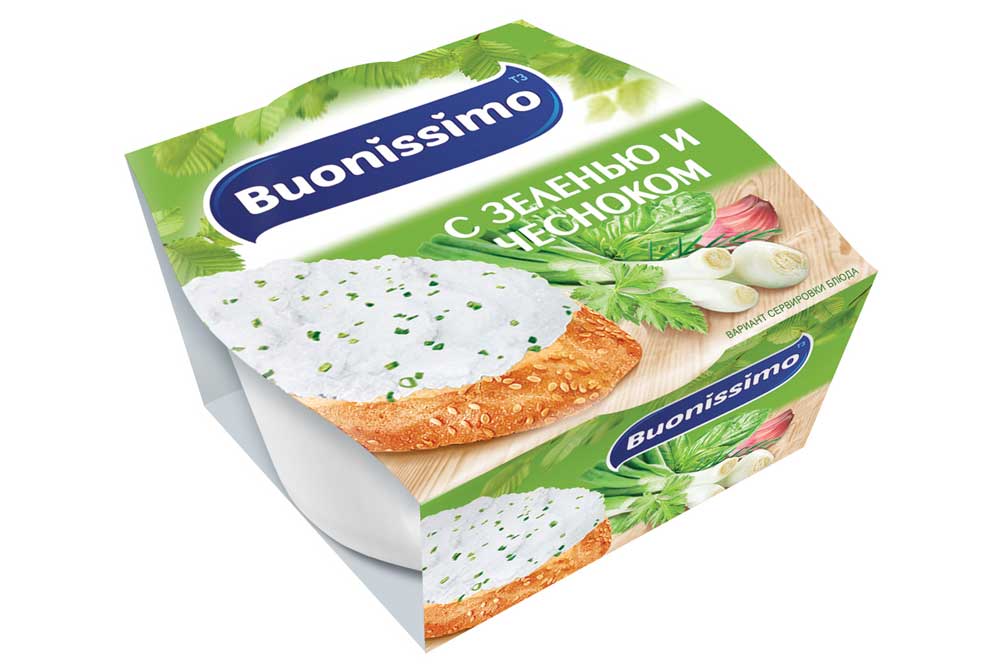 Крем Buonissimo с творогом и огурцом с зеленью стакан 120г