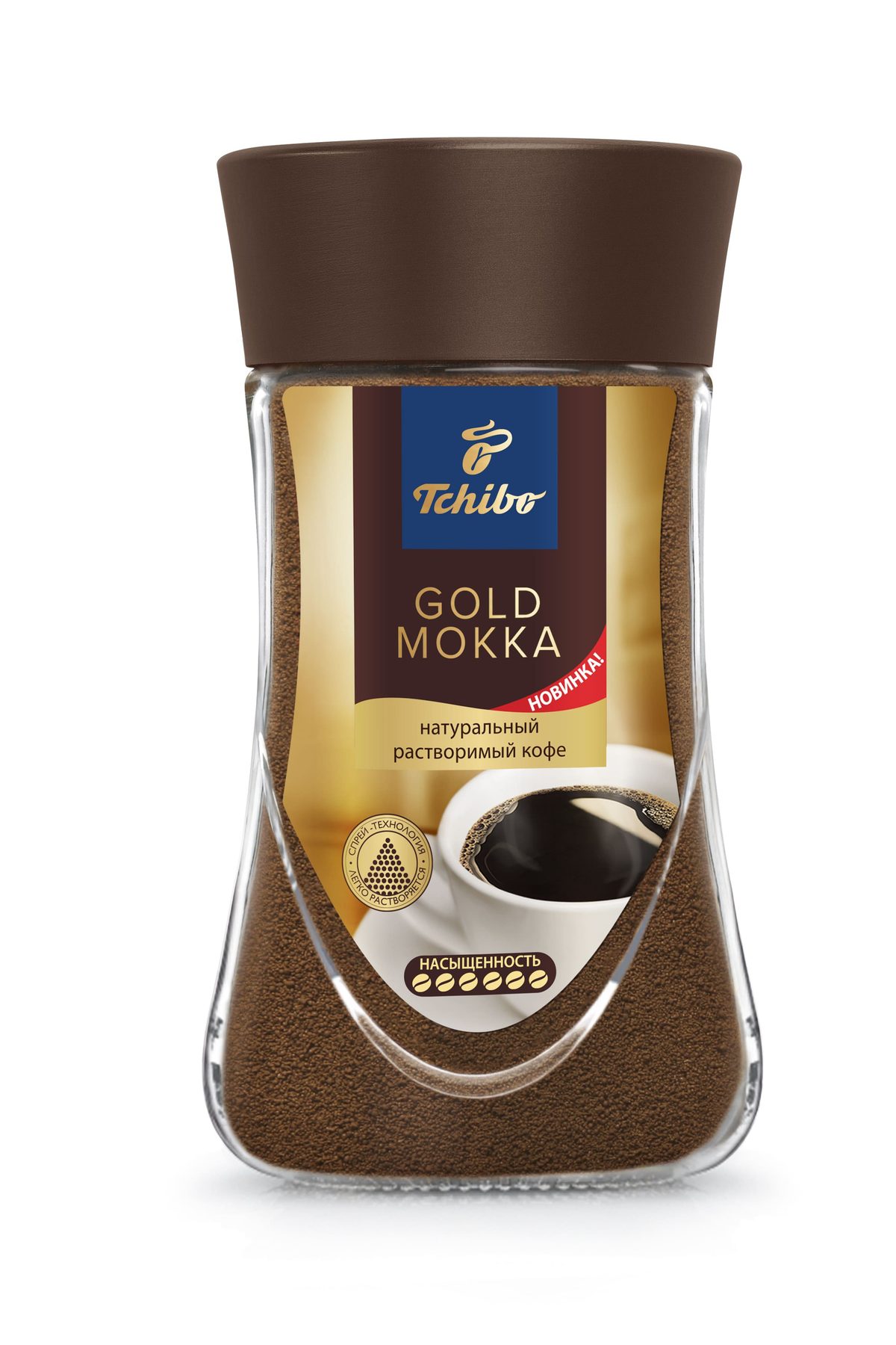 Кофе натуральный растворимый Tchibo gold mokka 95 гр. стекло