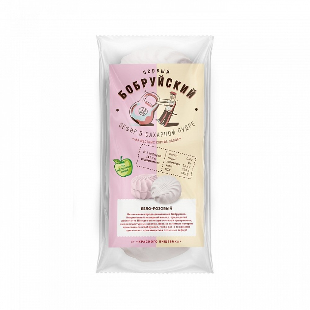 Зефир Бело-розовый ТМ Первый Бобруйский 125г