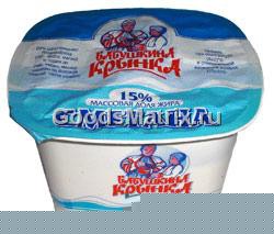 Сметана "Бабушкина крынка" 15% 200г с однор.крышк