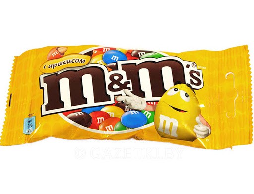 Драже M&Ms с арахисом и молочным шоколадом 45г