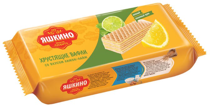 Вафли "Яшкино" лимон-лайм 300г