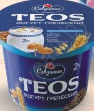 Йогурт густой TEOS Злаки с клетчаткой льна 2% 250г