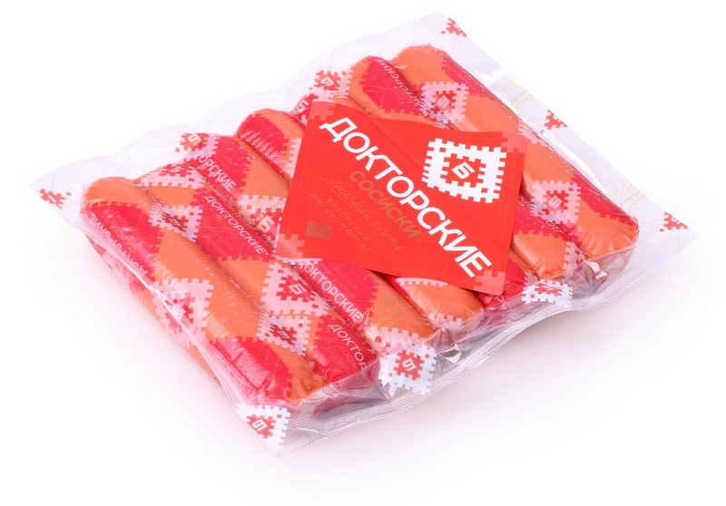 Сосиски "Докторские" в/с и/о 0,39 кг Брестский МК