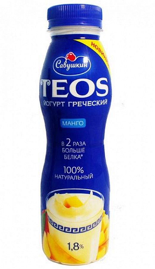 Йогурт питьевой TEOS Манго 1,8% 300г