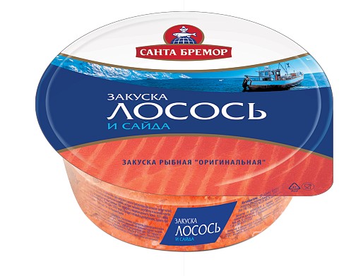 Закуска рыбная Оригинальная лосось и сайда 100г Санта Импэкс