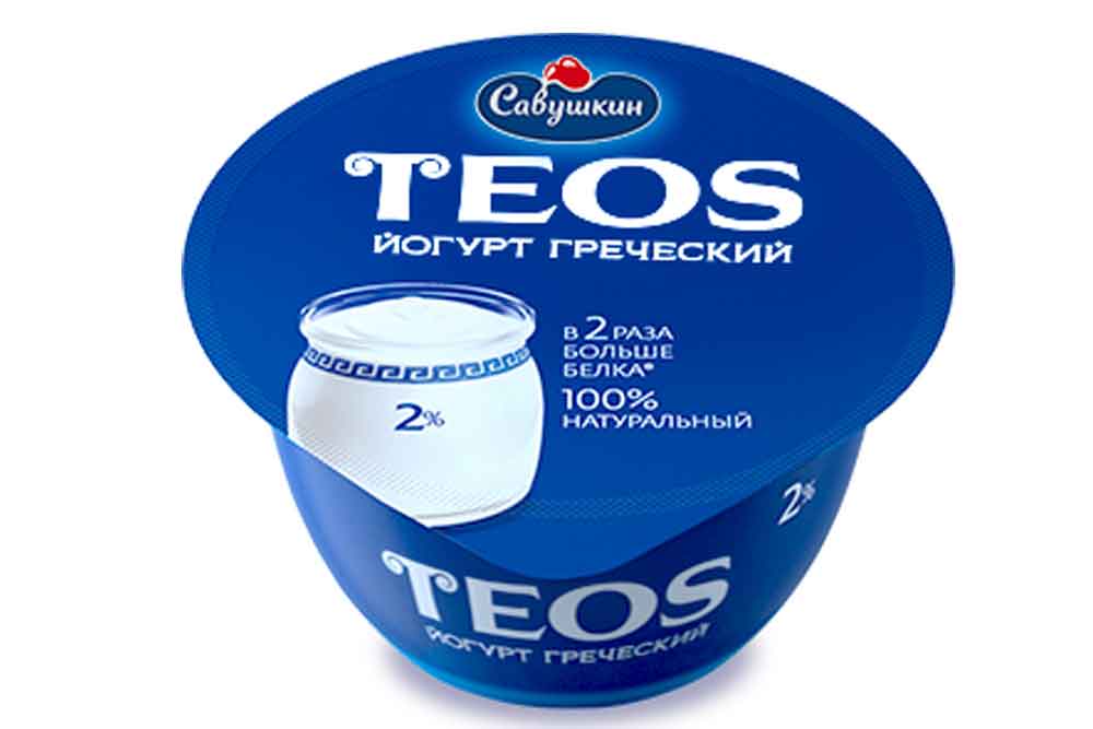 Йогурт густой TEOS Натуральный без сахара 2% 140г