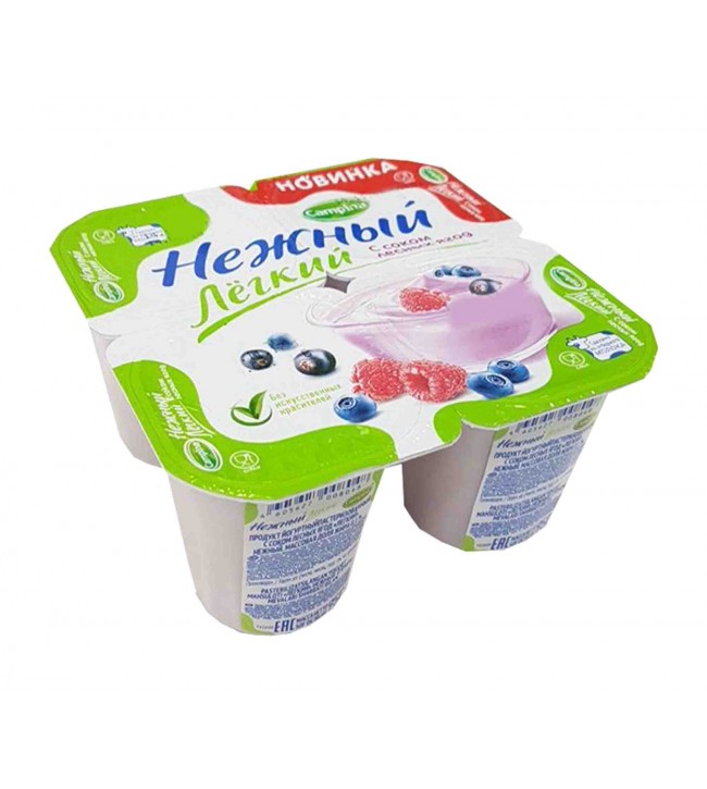 Продукт йогуртный Легкий нежный 0,1%с соком лесных ягод 95г