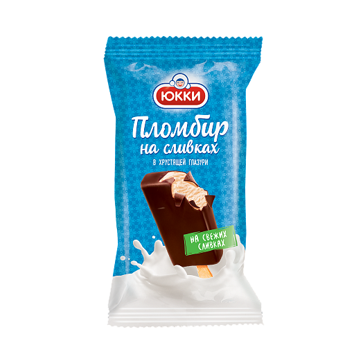 Мороженое пломбир Юкки с ароматом ванили в хрустящей глазури 65г