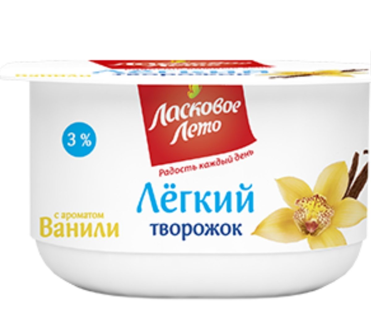 Паста творожная десертная «Ласковое лето» ваниль, 3%, 120 г.