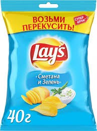 Чипсы "Лейс" сметана и лук 50г