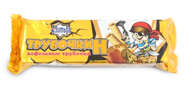 Трубочки вафельные Трубочкин вкус карамели 120г