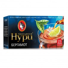 Чай черный байховый Принцесса Нури Бергамот с аром.бергамота цейлонский 1,5г*25п