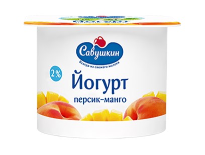 Йогурт густой Савушкин Персик-манго 2% 120г