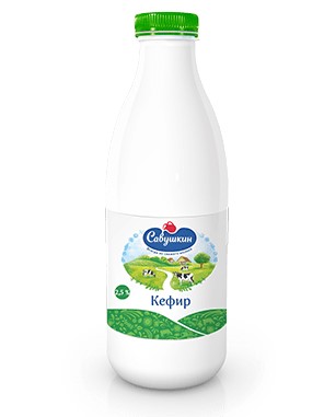 Кефир Савушкин пэт/бут 2,5% 950г