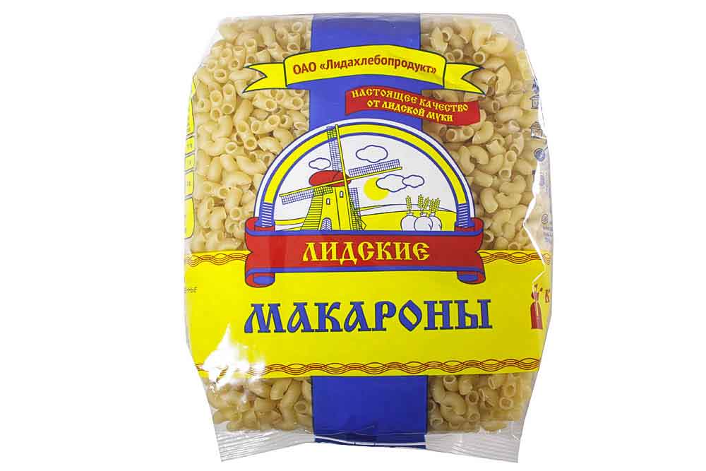 Макаронные изделия Лидские Рожки обыкновенные гр.В 1 сорт 900г