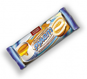 Рулет бисквитный с начинкой Вареная сгущенка 175г