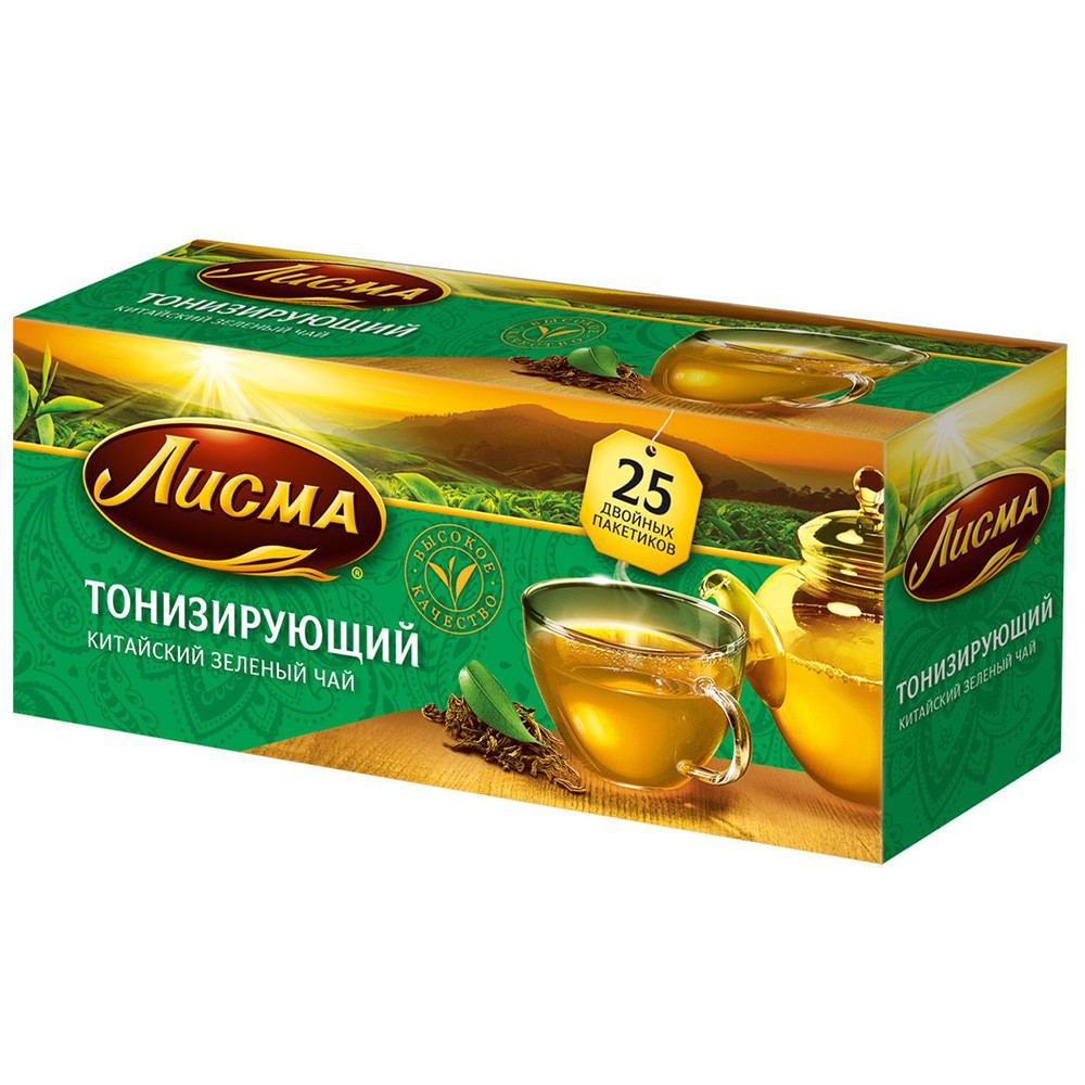 Чай зеленый Лисма китайский байховый тонизирующий 1,5г*25п