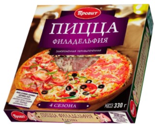 Пицца Филадельфия 4 сезона полувыпеченная замороженная 330г
