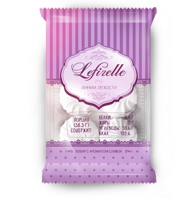 Зефир Lefirelle с ароматом сливок кор АЗС 230г