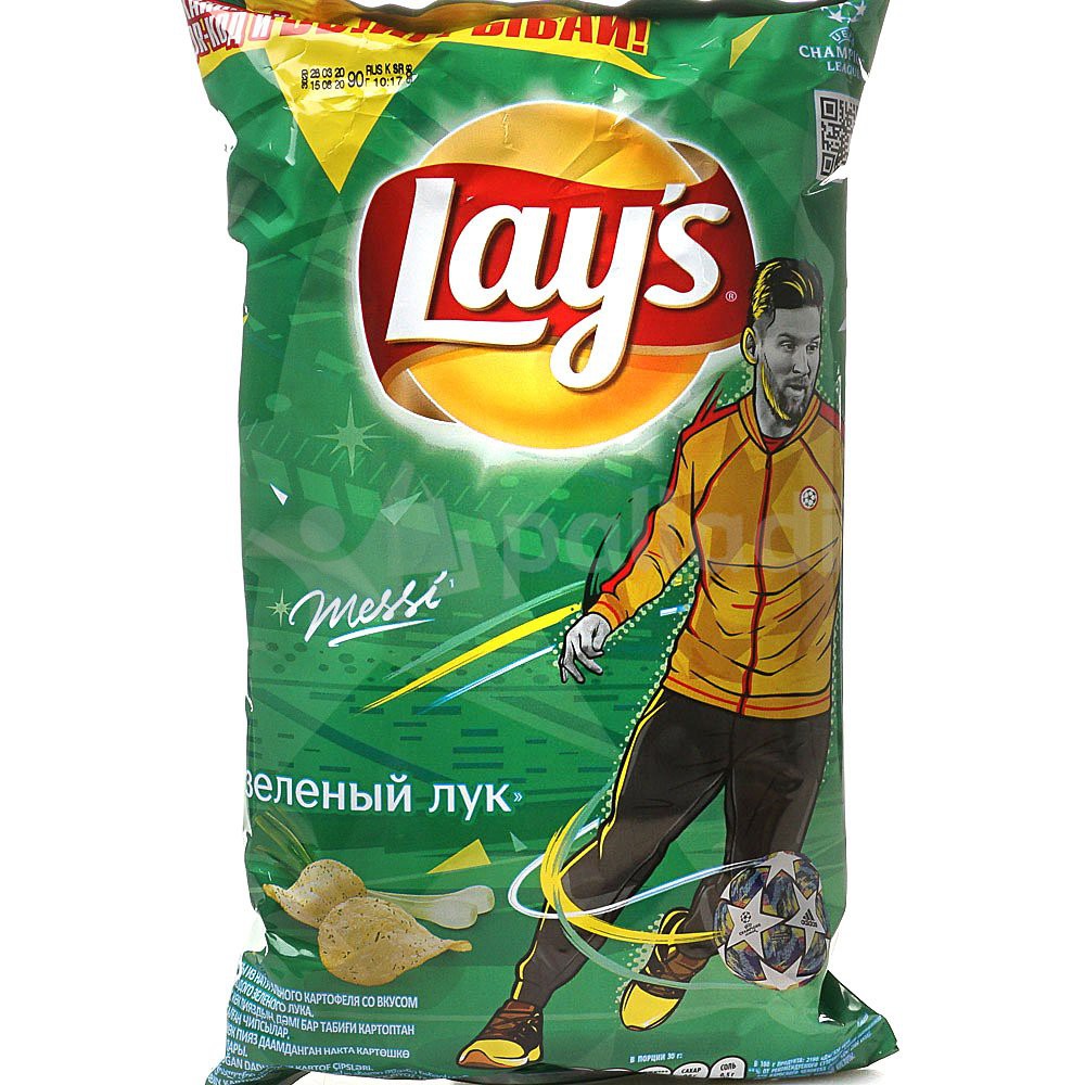 Чипсы "Лейс" зеленый лук 90 г