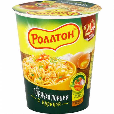 Макаронные изделия б/п Лапша Роллтон с курицей 70г