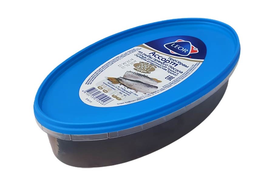 Пресервы Ассорти из рыбы пряного посола (сельдь/скумбрия атлантическая тушка) 700г