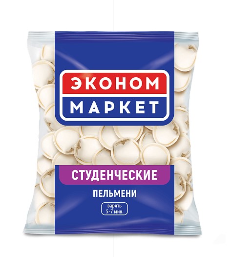 Пельмени Эконом Маркет Студенческие 450г Санта Импэкс