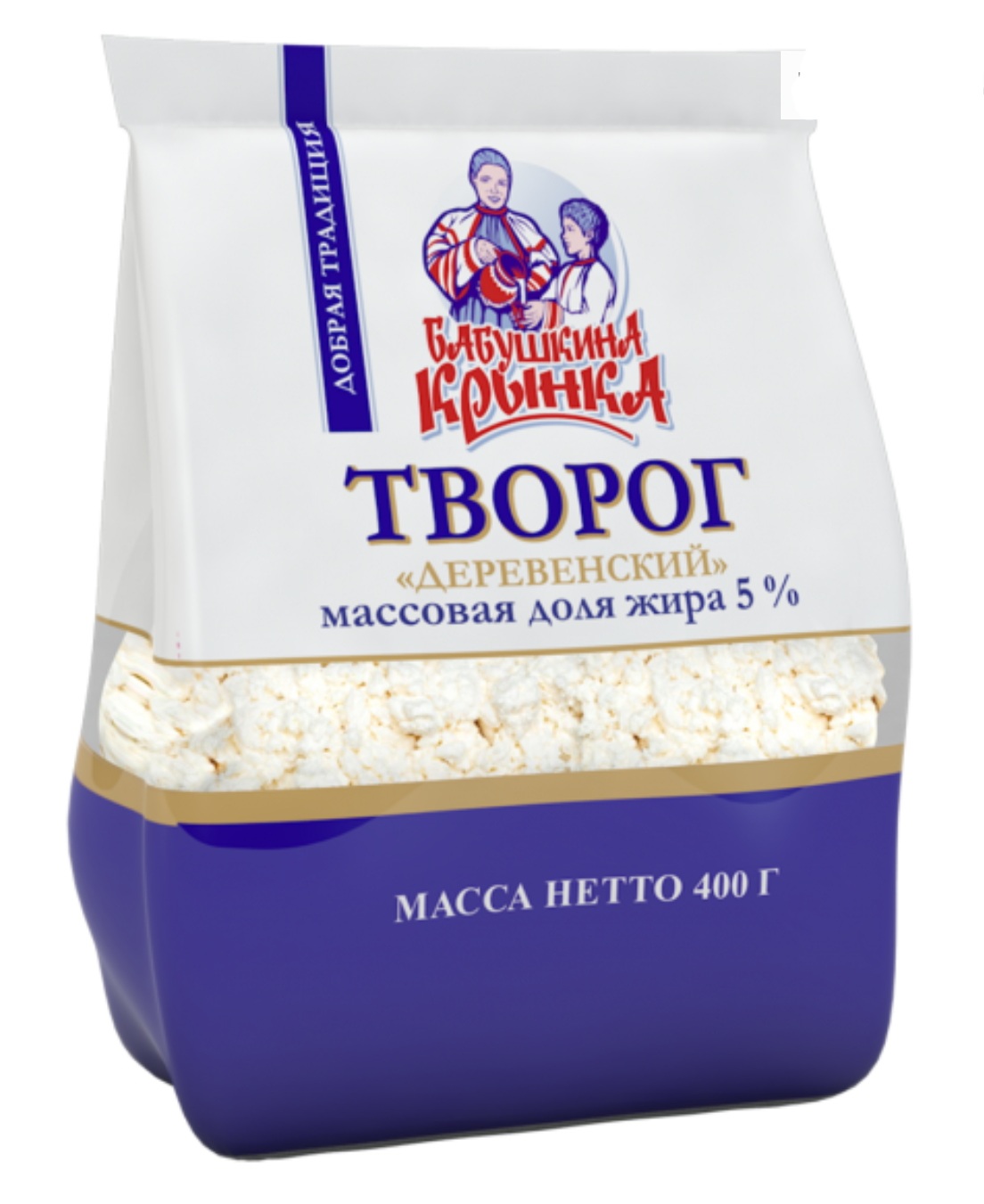 Творог «Деревенский» 5%, 0.4 кг.