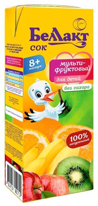 Сок мультифруктовый Беллакт восст для д/п стерил асепт упак 0,2л
