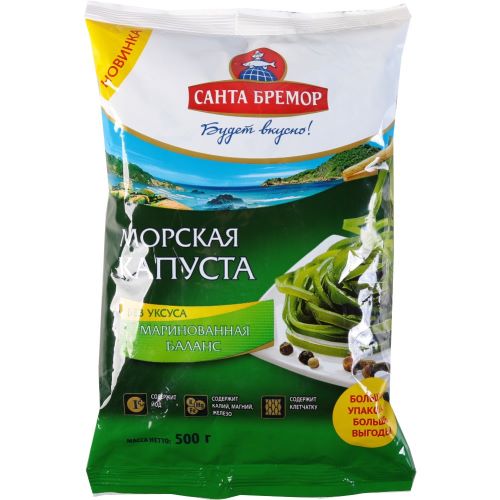 Капуста морская маринованная Баланс с лимонной кислотой 500г