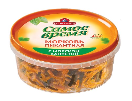 Салат Самое время морковь пикантная с морской капустой 250г